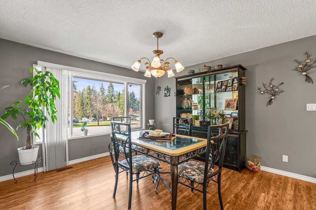 Dining room with a big window to the front yard