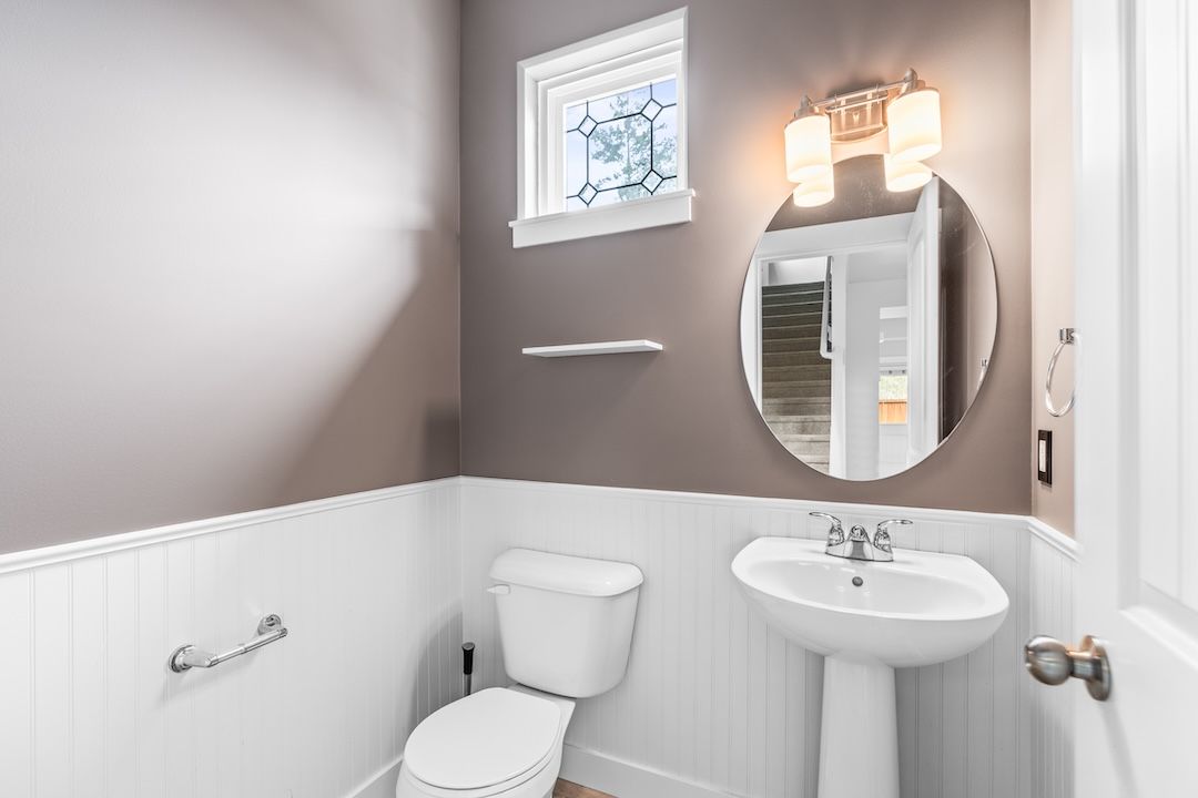 Half bathroom on the main living level