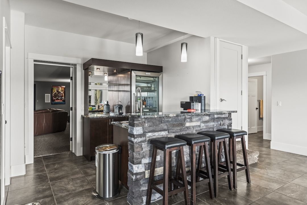 Full wet bar in the lower level