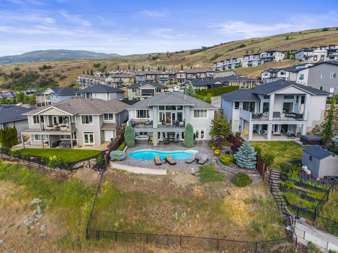 Drone view from the back of the house