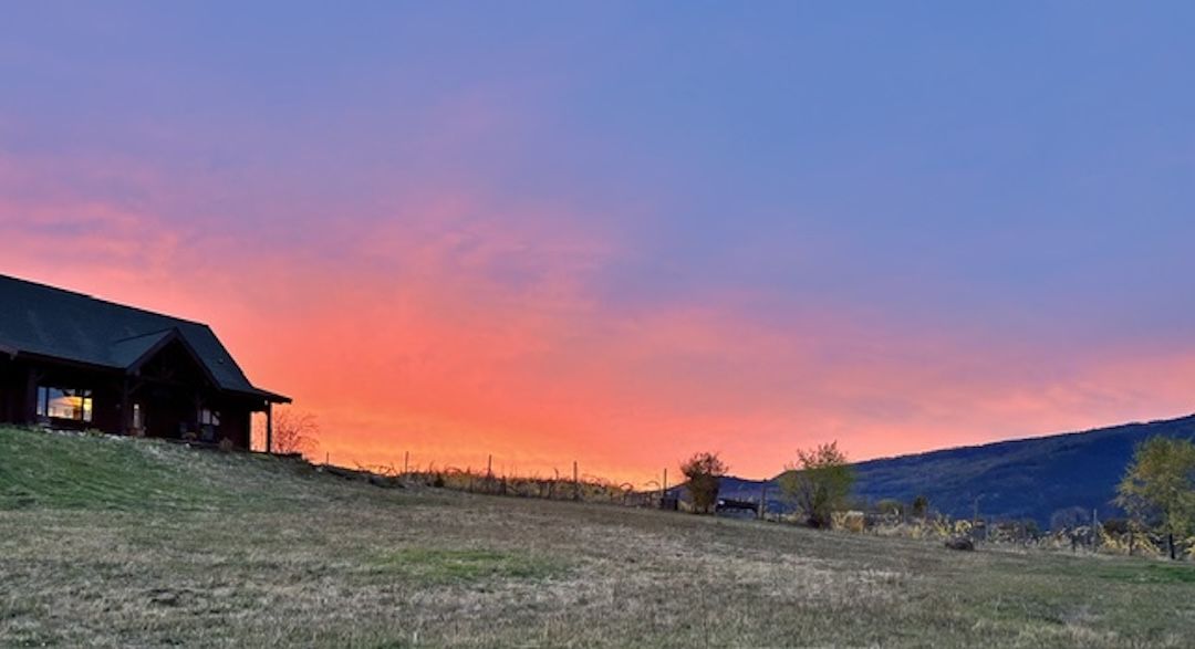 Sunset over the valley