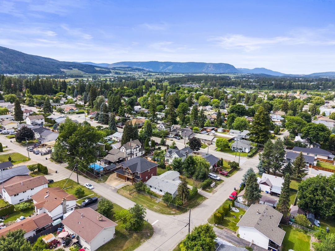 Aerial of the Armstrong neighbourhood around Burns Avenue