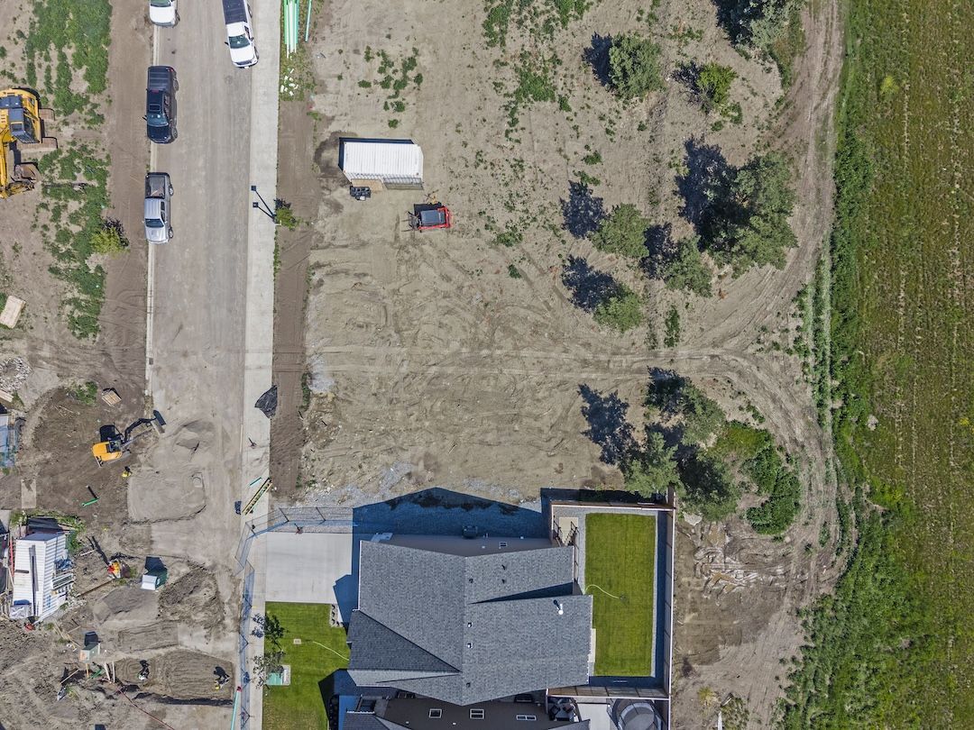 Overhead view of Lot 15 in early build stage