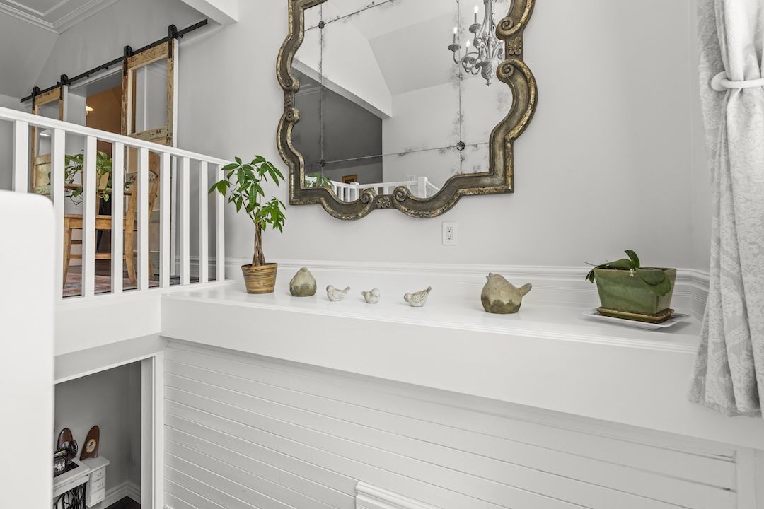 Stairs up to the third floor