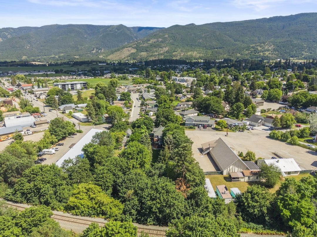Aerial over the valley