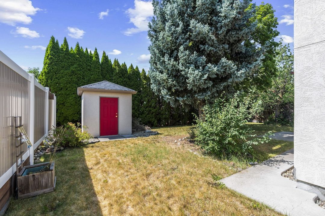 Fully fenced backyard at 2068 Hunter Crescent