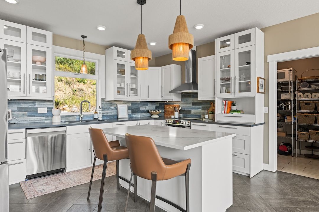 Open kitchen with island