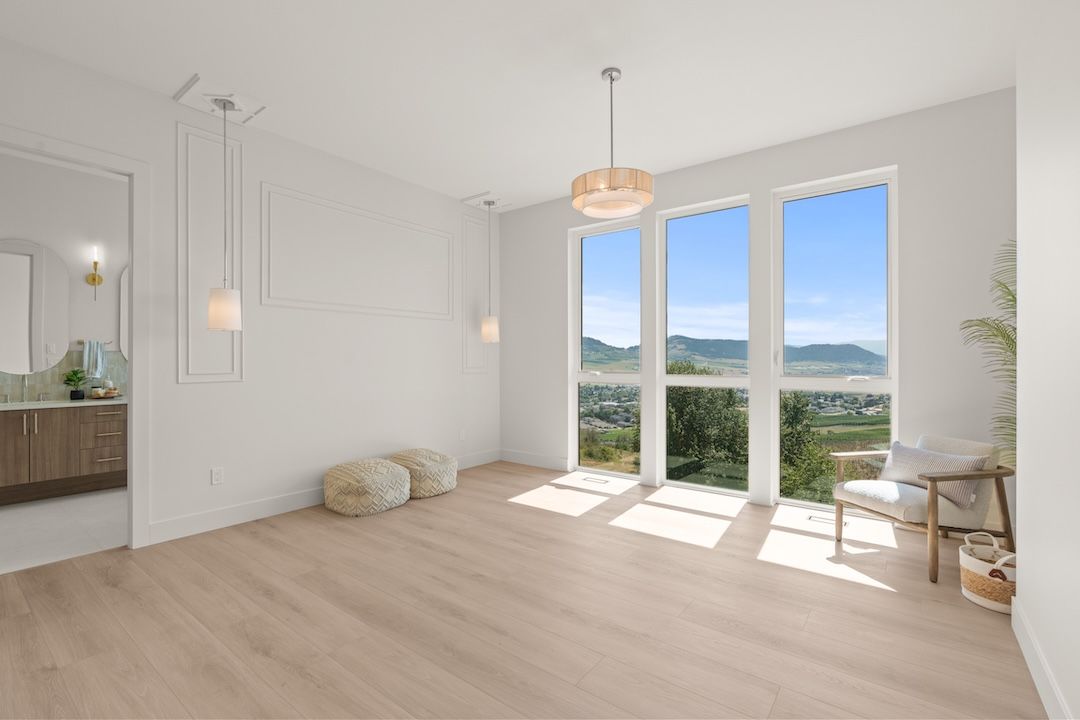 Primary bedroom privately set apart