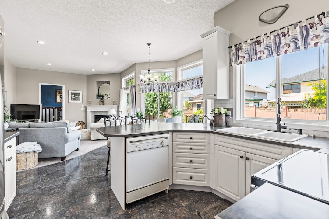 Kitchen open to the family room