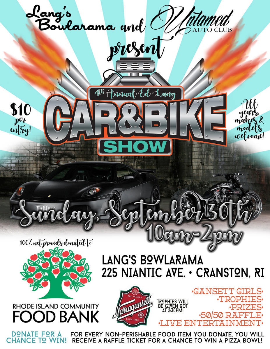 4th Annual Ed Lang Car & Bike Show to benefit the RI Community Food Bank