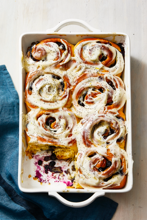 blueberry sweet roll breakfast