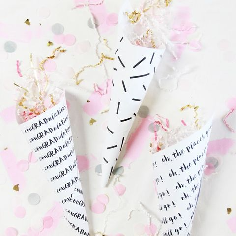 Confetti Cones - Graduation Party Ideas