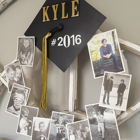 graduation photo wreath