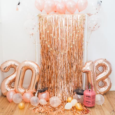 Rose Gold Backdrop - Graduation Party Ideas