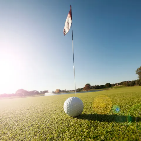 golf ball on golf course