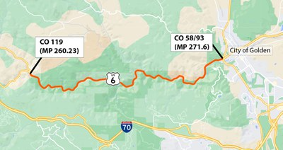 US 6 Safety Improvements Map