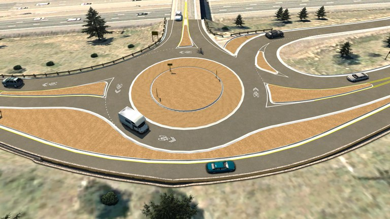 US 40 & Homestead Road Roundabout Rendering