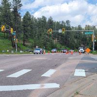 Link to larger image of JC-73 and Buffalo Park Road intersection. Opens in new window