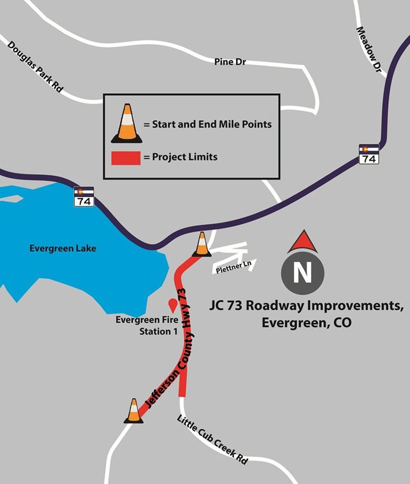Work on Highway 73 south of Little Cub Creek Road to Plettner Lane and on Little Cub Creek Road. Opens in new window