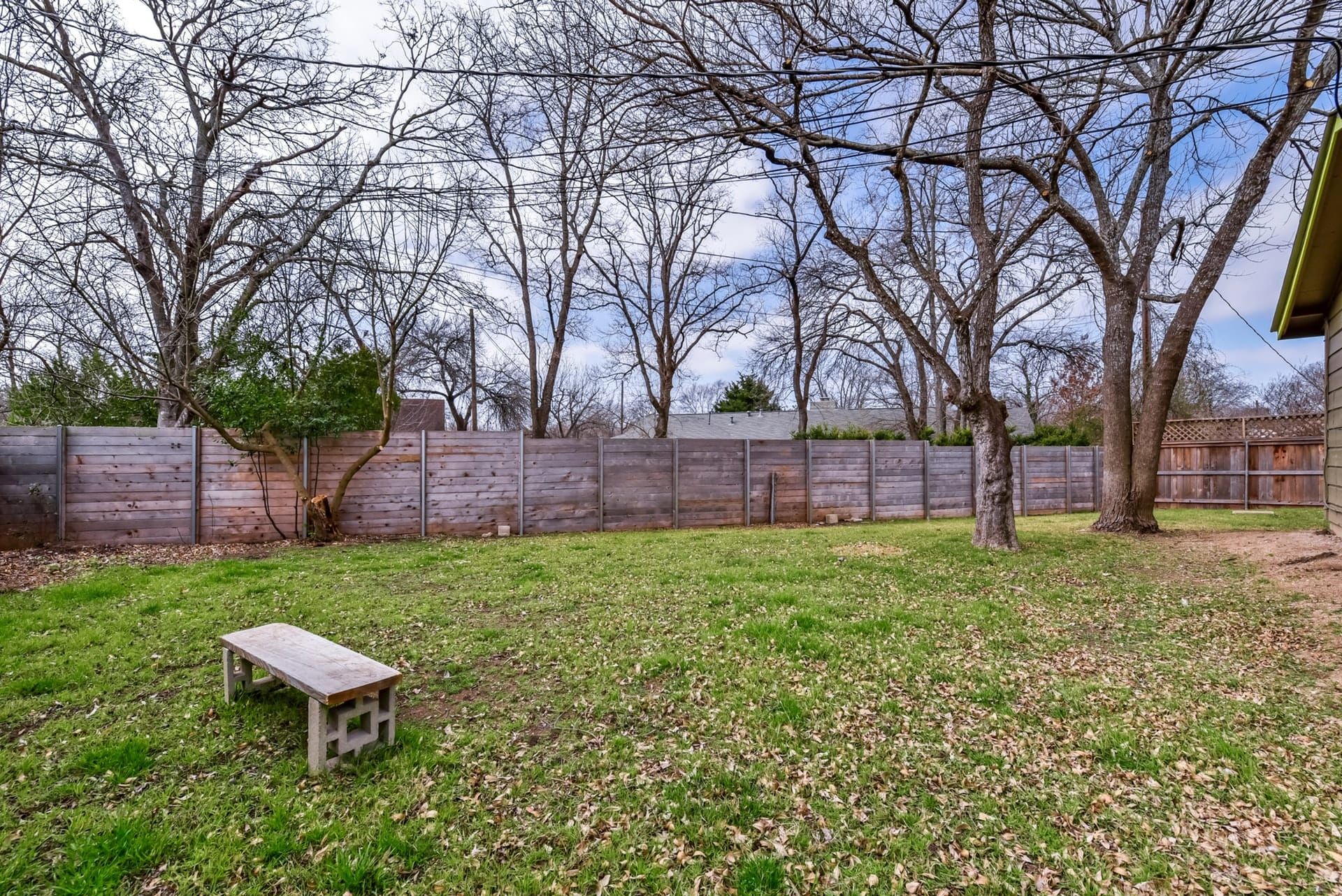 spacious backyard